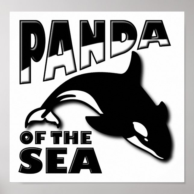 Panda of the Sea Funny Poster (Front)