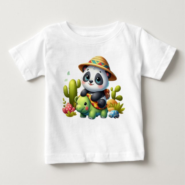 Panda on Safari Baby Adventure Tee (Front)