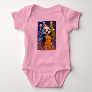 Panda on Sleigh, Author Natasha Us Baby Bodysuit