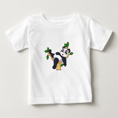Panda on Tree Baby T_Shirt