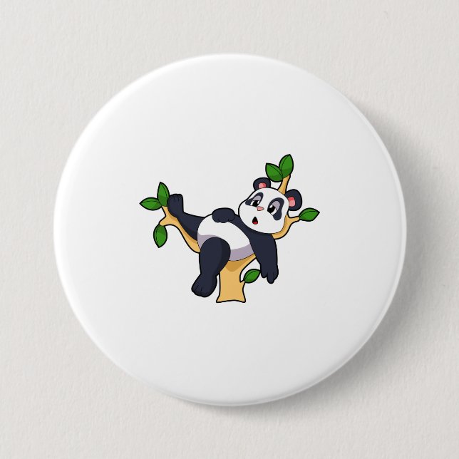 Panda on Tree Button (Front)