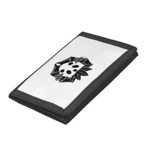 Panda on Varied Bamboo Circle Tri-fold Wallet