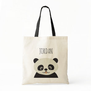 Panda Pal: Personalized Panda Illustration Tote Ba Bag