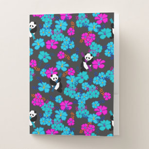 Panda Paradise Bloom Pocket Folder