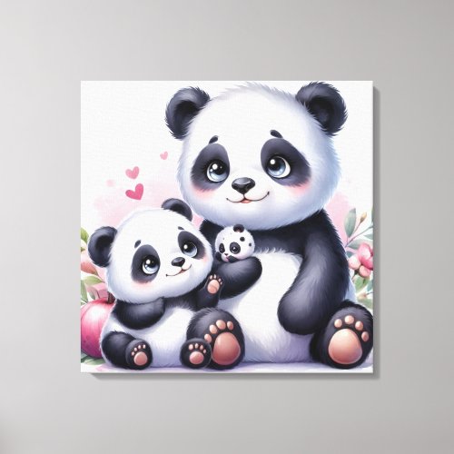 Panda Parenthood Canvas Print