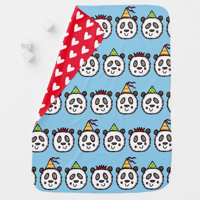 Panda Party Baby Blanket (In Situ)