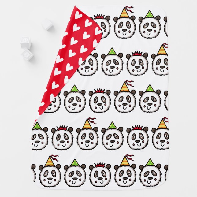 Panda Party Baby Blanket (In Situ)