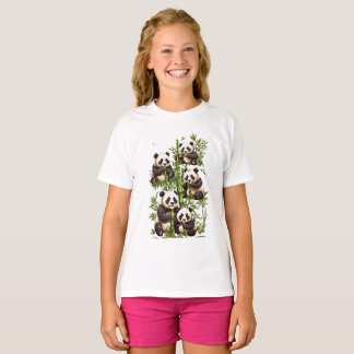 Panda Party: Bamboo Feast Design, T-Shirt
