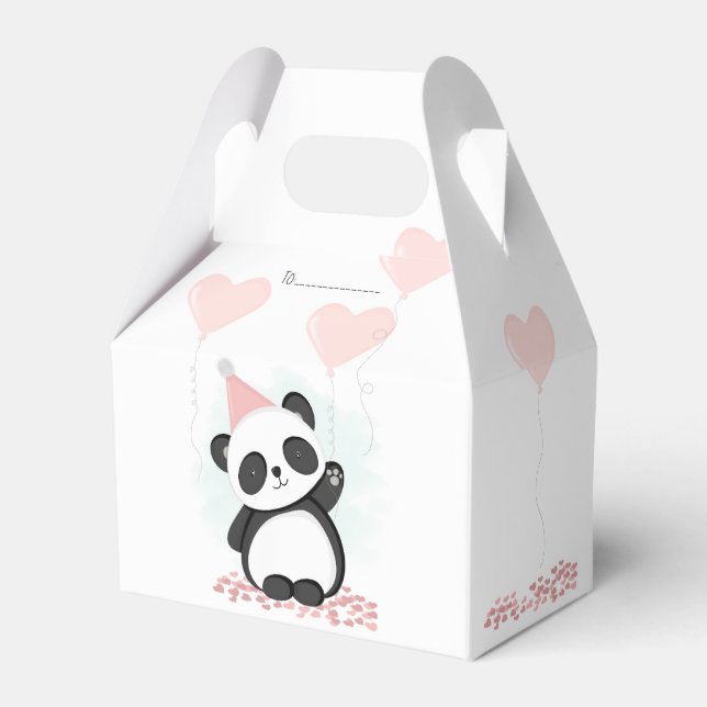 Panda Party Favor Boxes (Front Side)