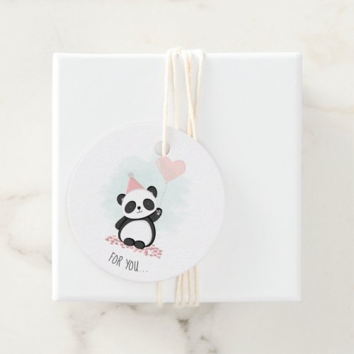 Panda Party Favor Tags