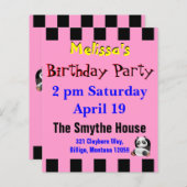 Panda Party Invitation (Front/Back)