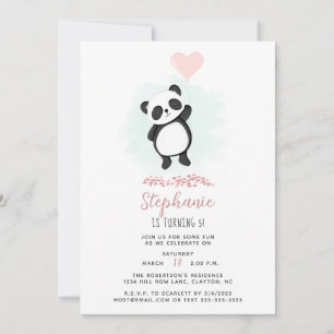 Panda Party Invitation