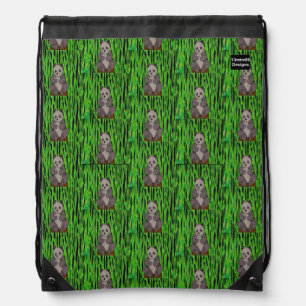 Panda (pattern) - Drawstring Bag