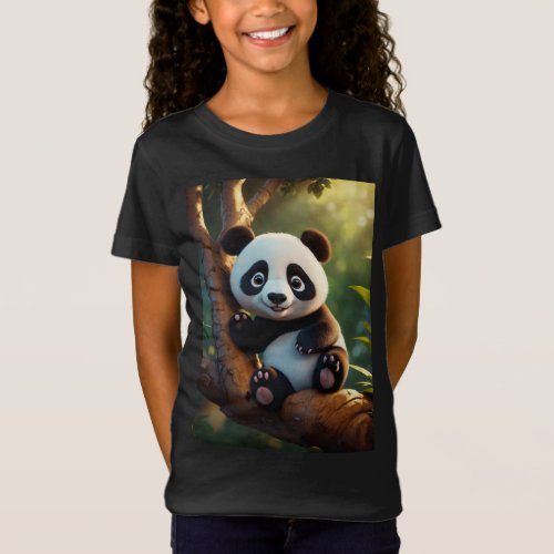 Panda Perch Adorable Baby Panda T_Shirt