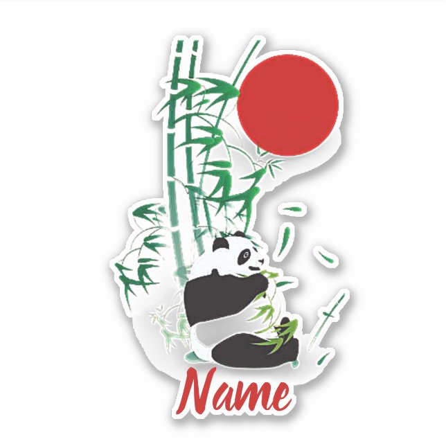Panda personalized  sticker (Front)