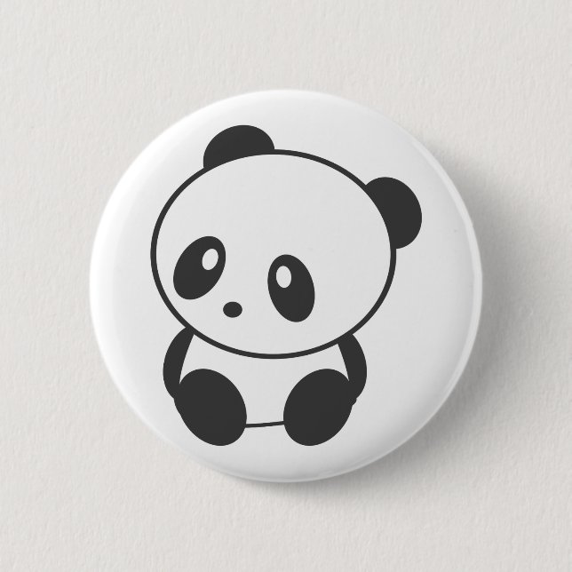Panda Pinback Button (Front)