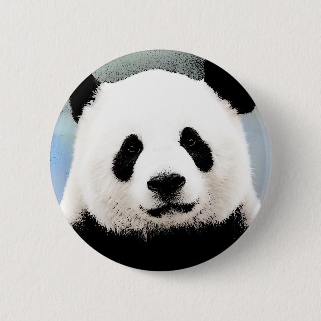 Panda Pinback Button (Front)
