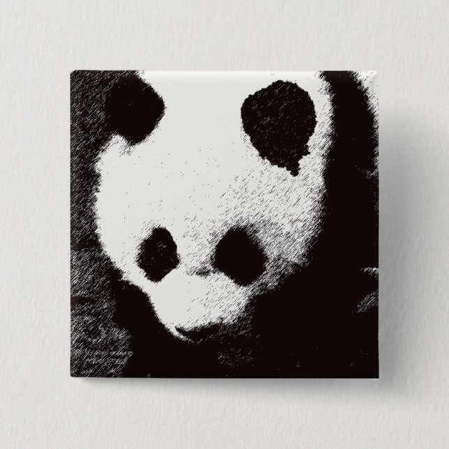 Panda Pinback Button (Front)