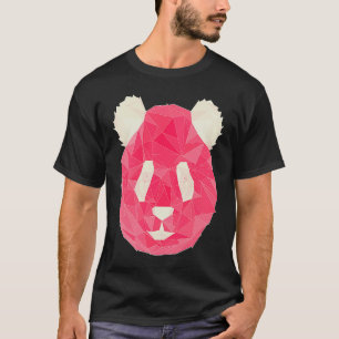 Panda Pink Polygon Style T-Shirt
