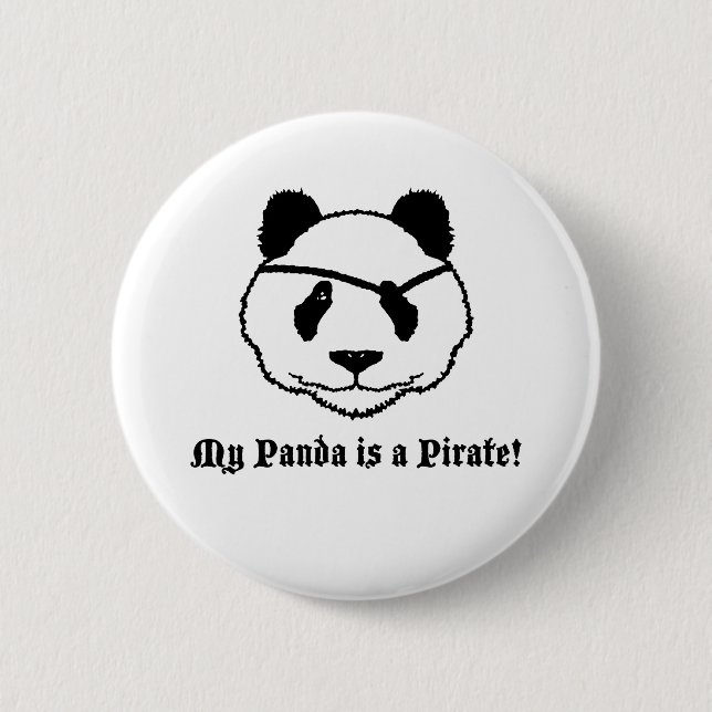 Panda Pirate Button (Front)
