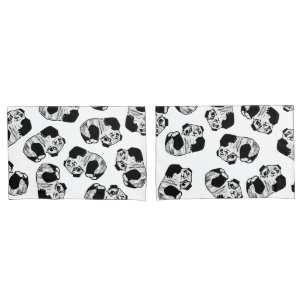Panda Play Pair of Pillowcases, Standard Size Pillowcase