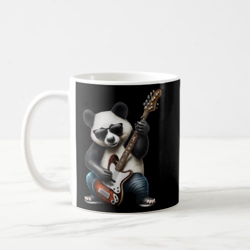 Panda Playing Electric Guitar  Animal Panda  Guita Coffee Mug