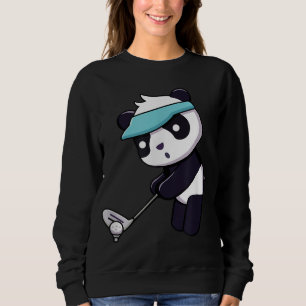 Panda Playing Golf Funny Animal Golfer Panda Bear Sweatshirt