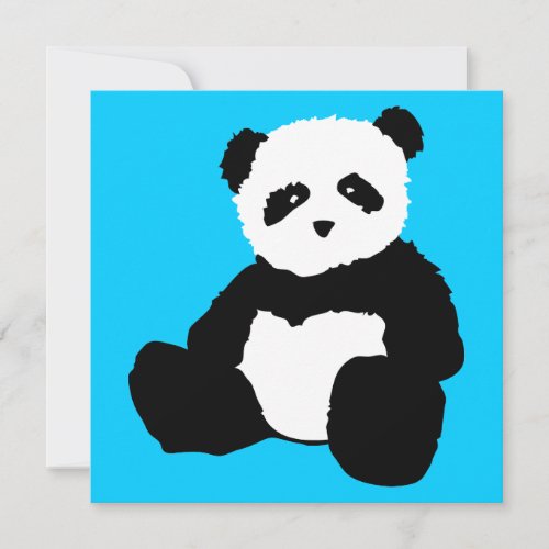 panda plush : color customizable invitation
