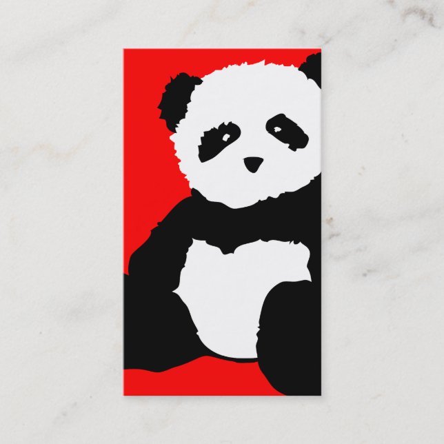 panda plush : color customizable business card (Front)