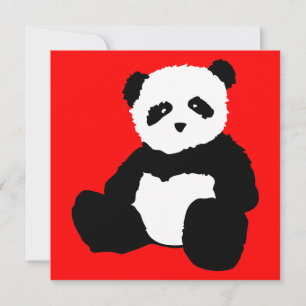panda plush : color customizable invitation