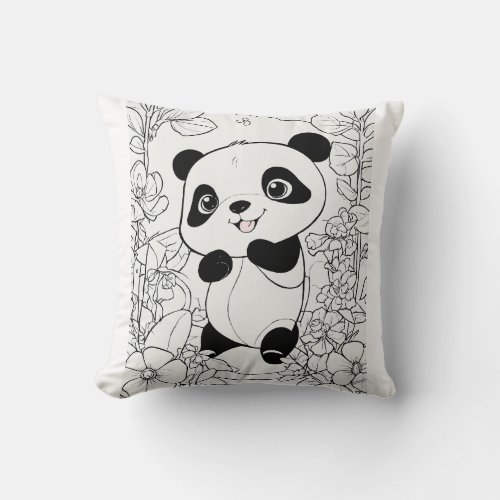Panda Plush Pillow Cozy and Cute Animal Design Throw Pillow