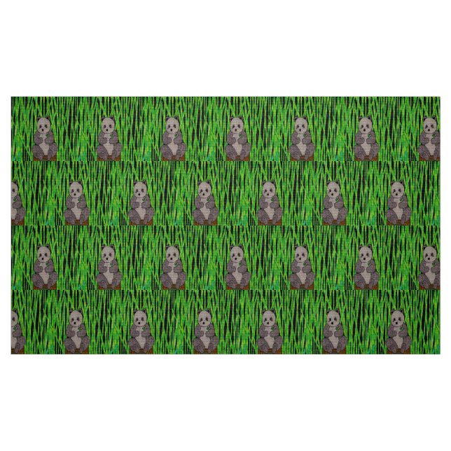 Panda - Polyester Poplin Fabric (Fat Quarter)