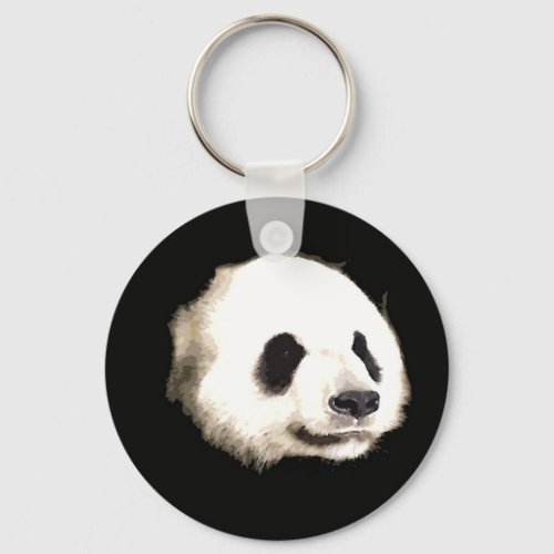 Panda Pop Art Keychain
