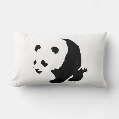 Panda Pop Art Lumbar Pillow