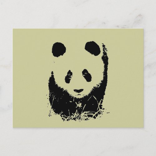 Panda Pop Art Postcard