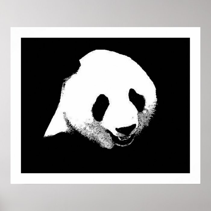 Panda Pop Art Poster Print   Panda Posters