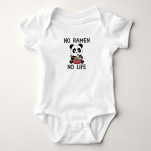 Panda Powered By Ramen Sweet Kawaii Noodles Bears Baby Bodysuit