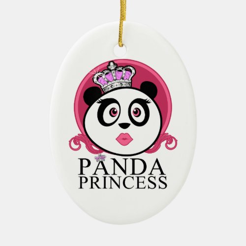 Panda Princess Ceramic Ornament