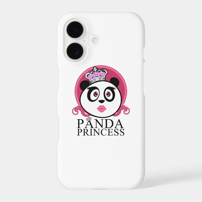 Panda Princess Cute Panda Queen Crown iPhone Case (Back)