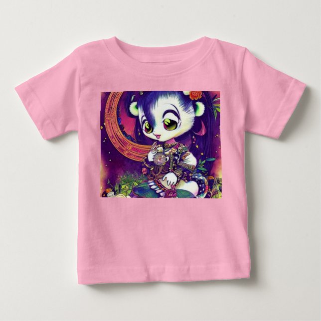 Panda Princess Violet Dreams- Baby T-Shirt (Front)