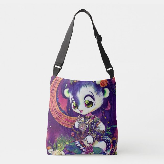 Panda Princess Violet Dreams- Crossbody Bag (Front)