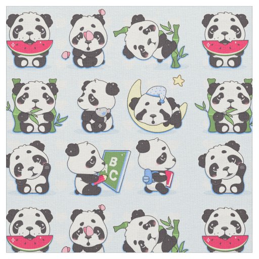 Panda Print Fabric