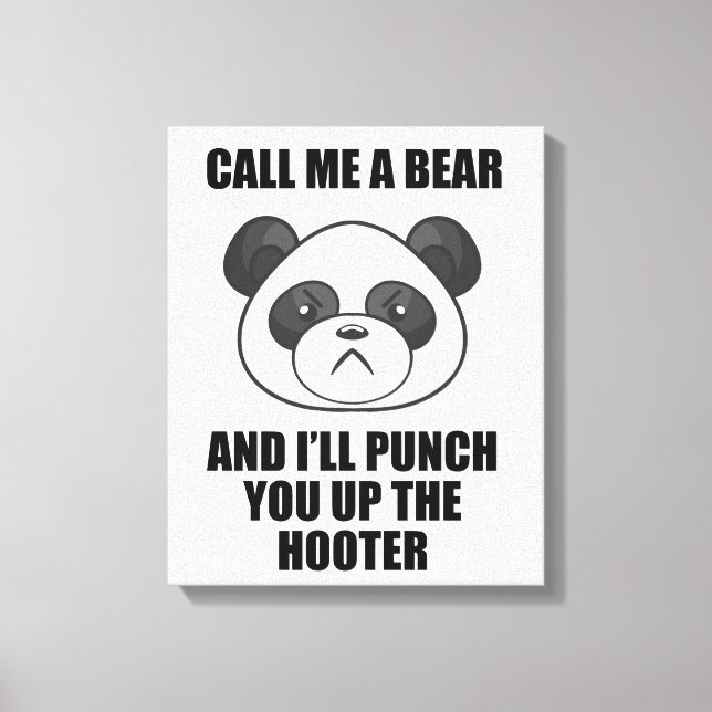 Panda Punch Canvas Print (Iris Wildthyme) (Front)