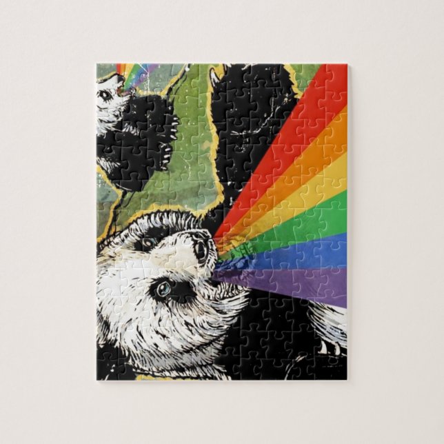 panda rainbow jigsaw puzzle (Vertical)