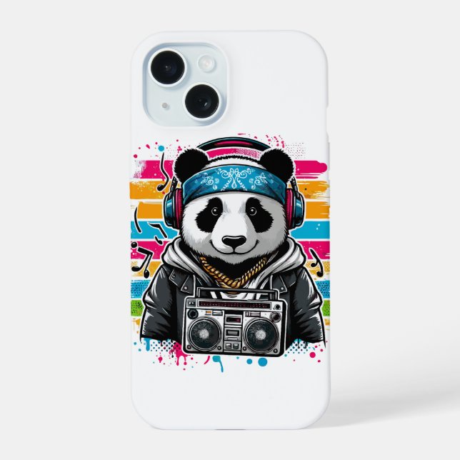 Panda Rapper Iphone Case (Back)