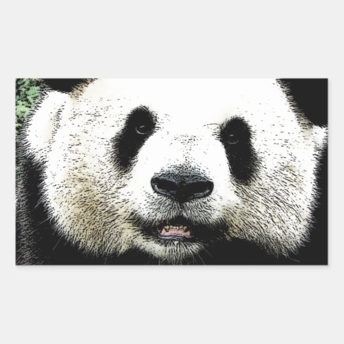 Panda Rectangular Sticker