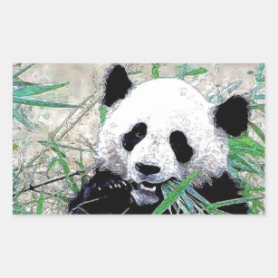 Panda Rectangular Sticker