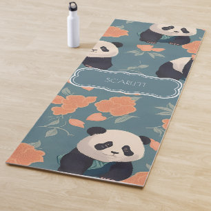Panda Retro Colorful Personalized Pattern Yoga Mat