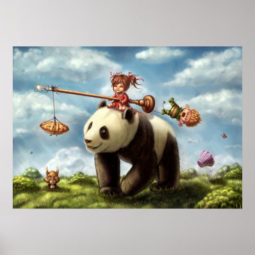 Panda Ride Poster