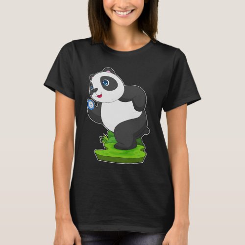 Panda Runner Stopwatch Running T_Shirt
